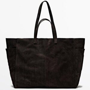 Massimo Dutti Chocolate leather maxi bag